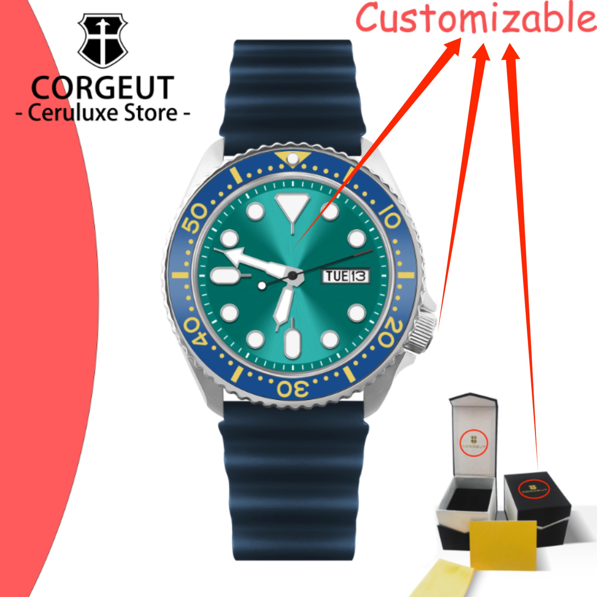 Waterproof Diving Watch - Relógio de Mergulho Vintage com Logo