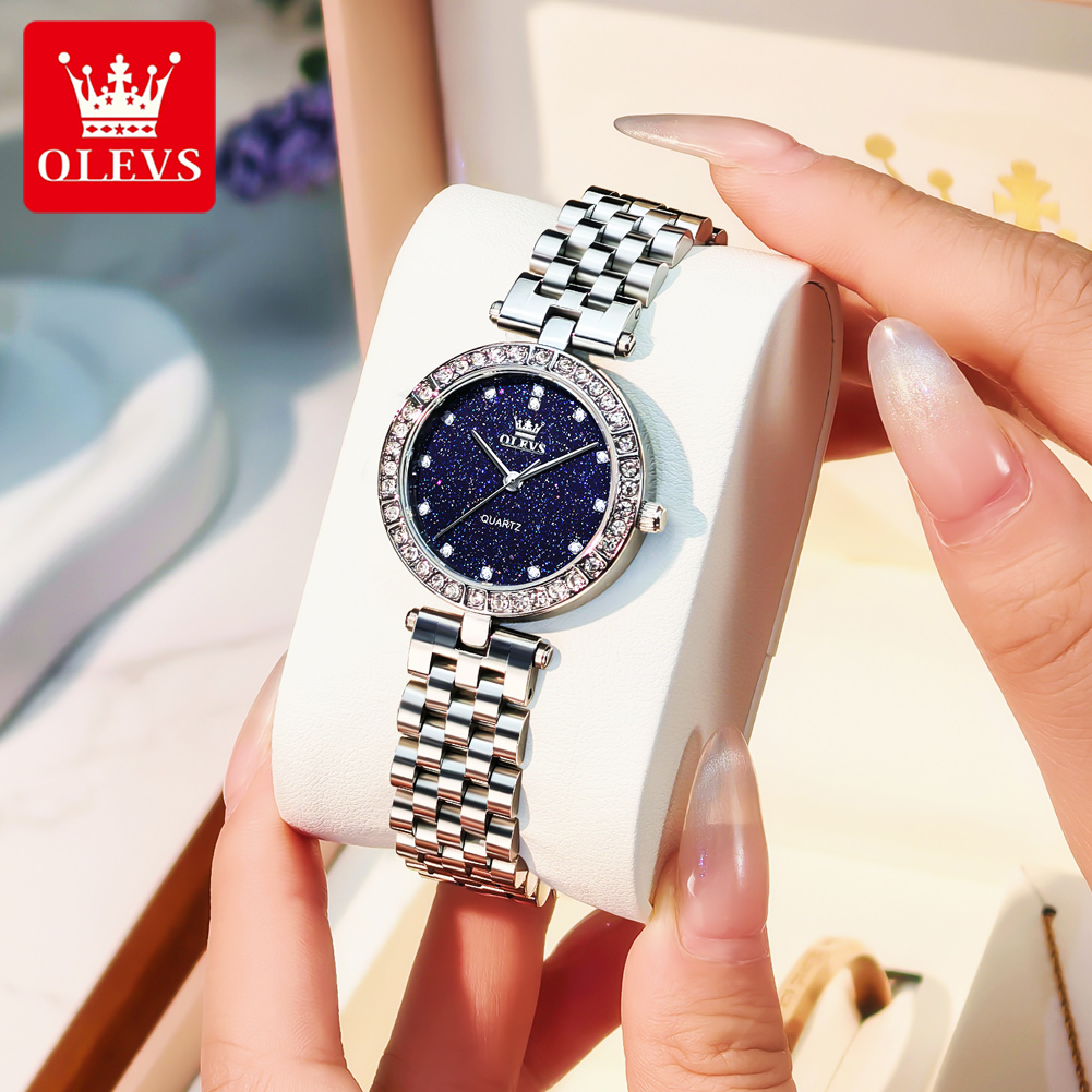 Luxury Ceramic Watch - Olevs 3641 relógio feminino elegante simples