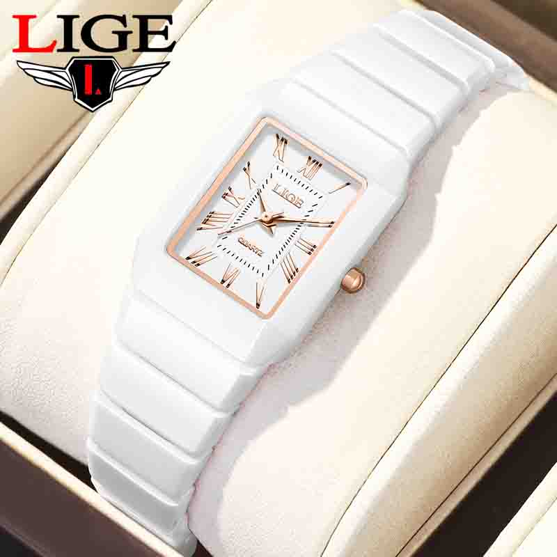 Luxury Ceramic Watch - Relógio Feminino LIGE: Novo Lançamento de