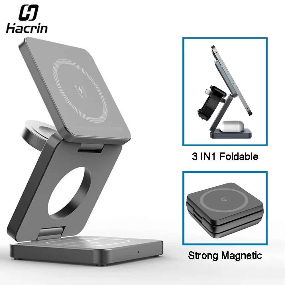 Smartwatch Watches For Iphone - Carregador sem fio 3 em 1