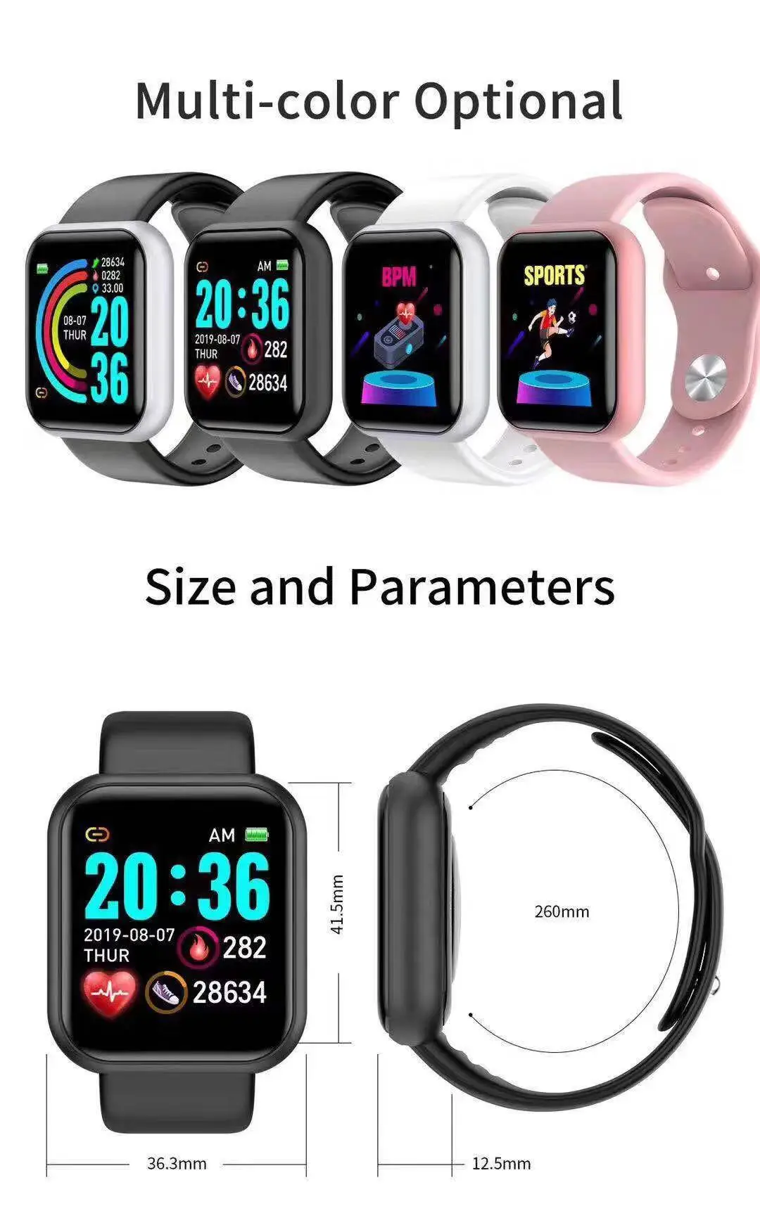 Watch Smartwatch Android - Relógio Inteligente D20 Pro para Homens