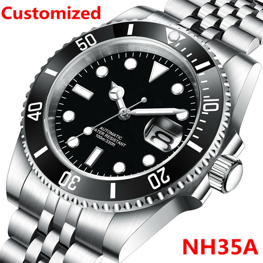 Waterproof Diving Watch - Diy logotipo 40mm relógio de mergulho