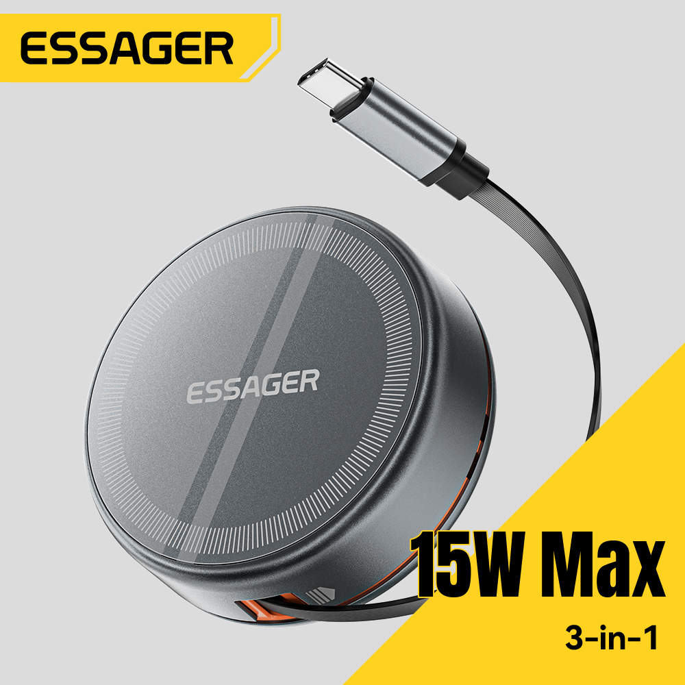 Smartwatch Watches For Iphone - Essager 15W 3 em 1 Carregador