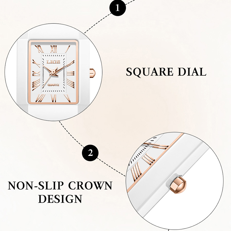 Relógio Feminino LIGE: Novo La - Luxury Ceramic Watch avaliação e preço