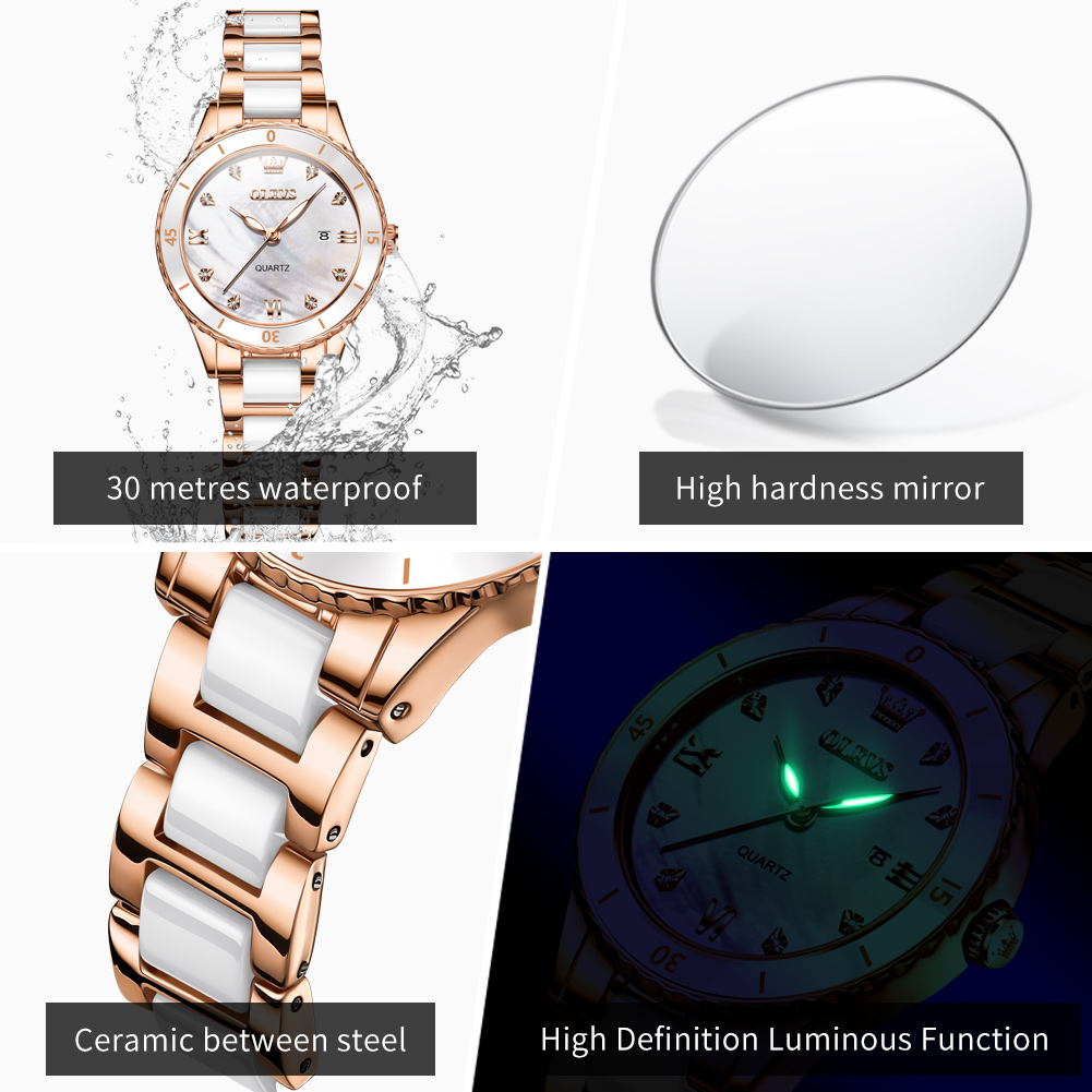 Relógios de Quartzo OLEVS 9985 - Luxury Ceramic Watch avaliação e preço
