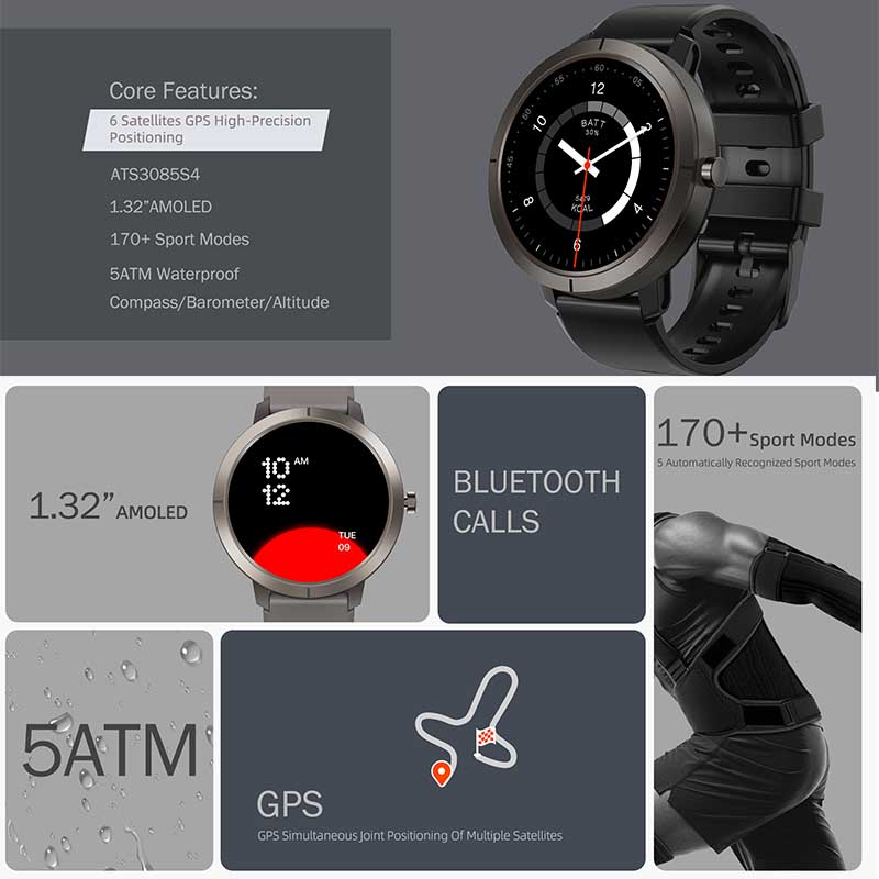 Relógio Inteligente GPS 2026 A - Hybrid Smartwatch avaliação e preço