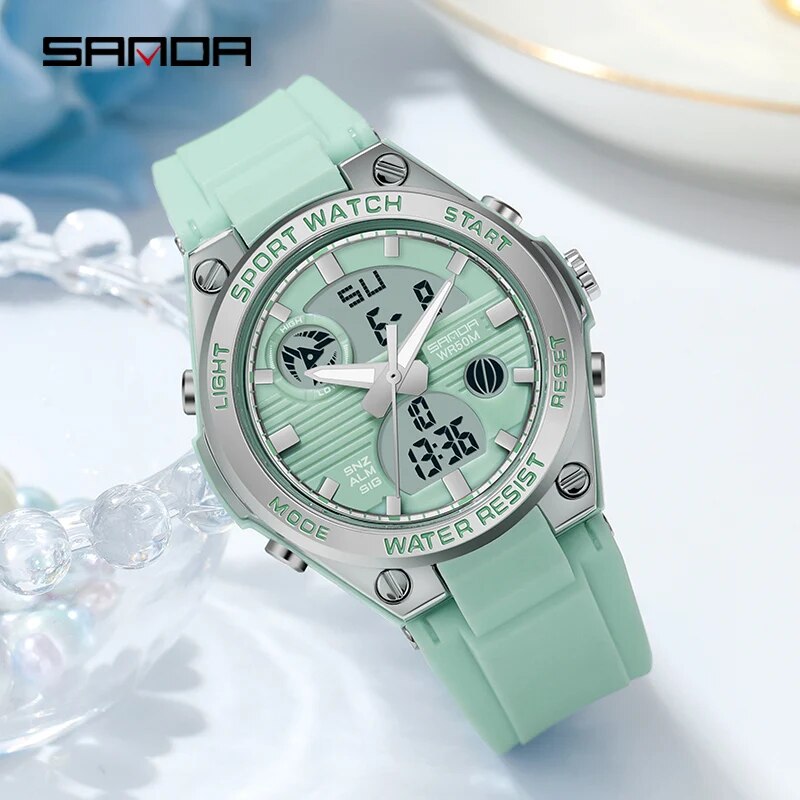 Sanda marca g estilo led relóg - Waterproof Diving Watch avaliação e preço