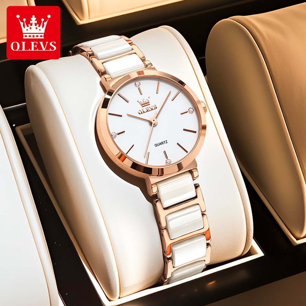 Relógios OLEVS 5877 em Promoçã - Luxury Ceramic Watch avaliação e preço