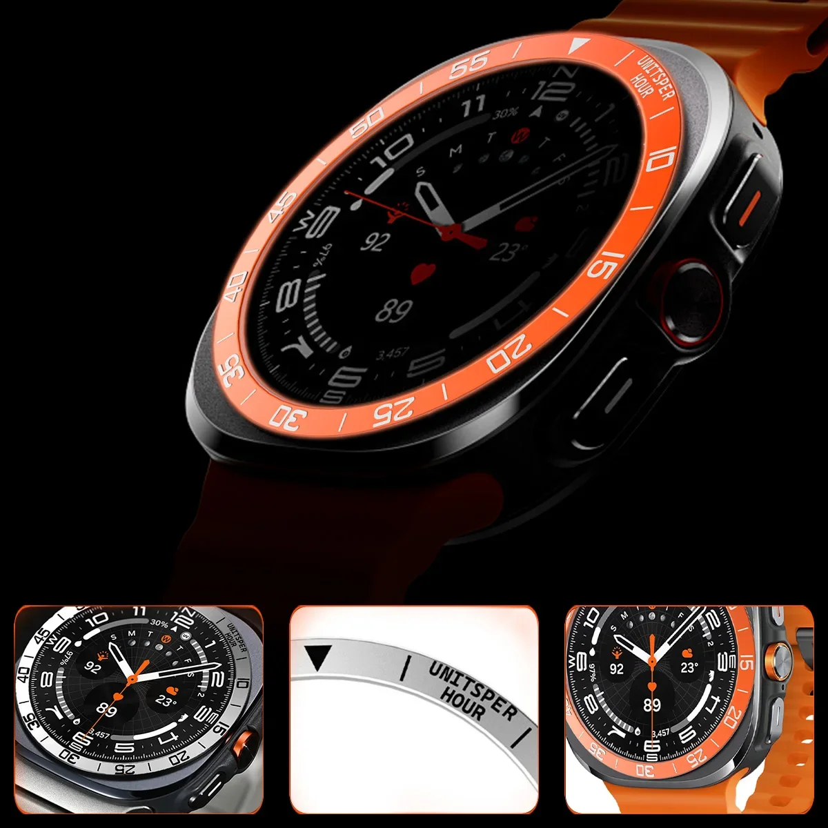 Capa de metal moldura anel cas - Watch Smartwatch Android avaliação e preço
