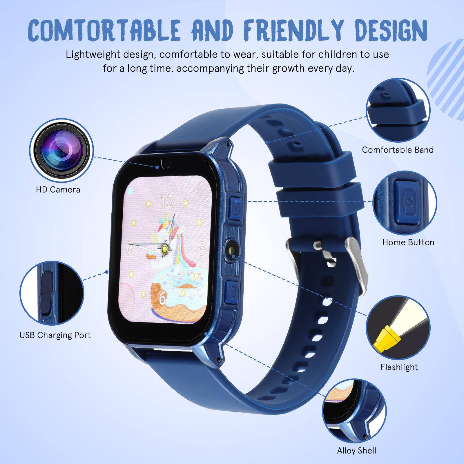 Relógio Inteligente Infantil c - Smartwatch Pink Watches For Kids avaliação e preço