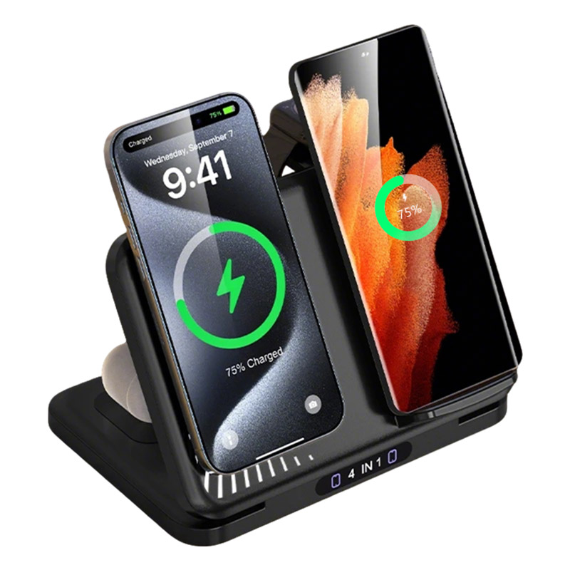 4 em 1 telefone duplo carregad - Smartwatch Watches For Iphone avaliação e preço