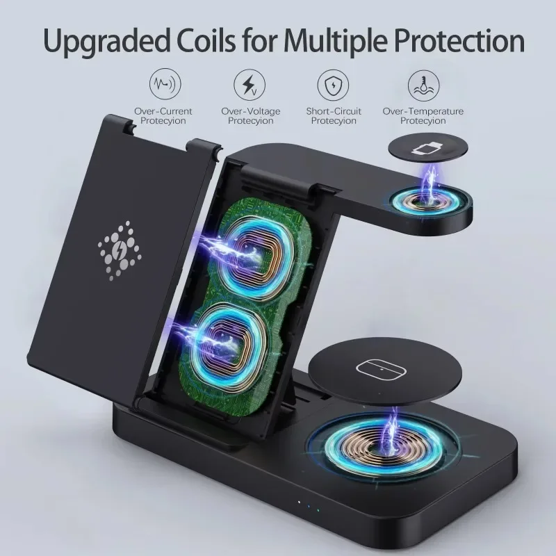 Viagem 4 em 1 carregador sem f - Smartwatch Watches For Iphone avaliação e preço