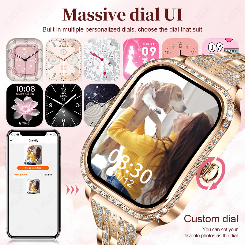 Relógio Inteligente LIGE para  - Smartwatch Ladies Watches For Women avaliação e preço