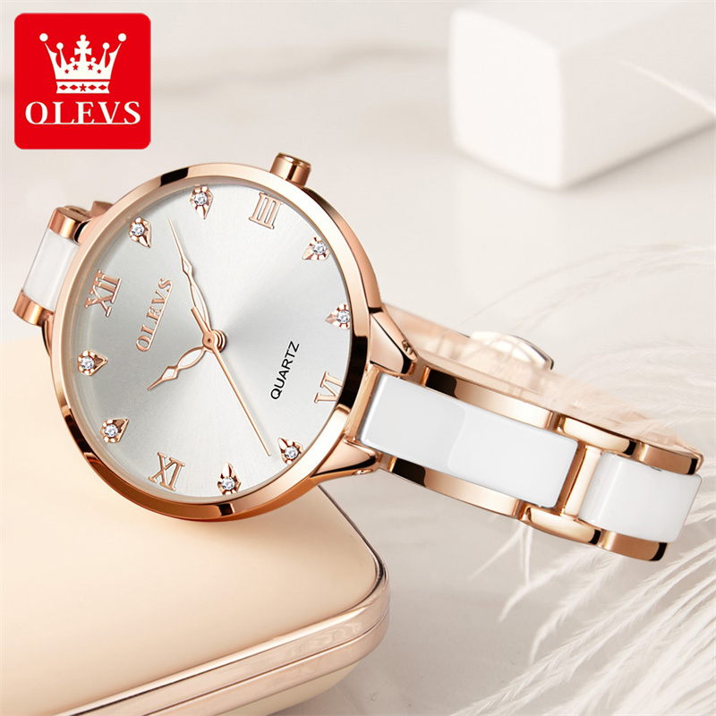 Olevs nova moda feminina relóg - Luxury Ceramic Watch avaliação e preço