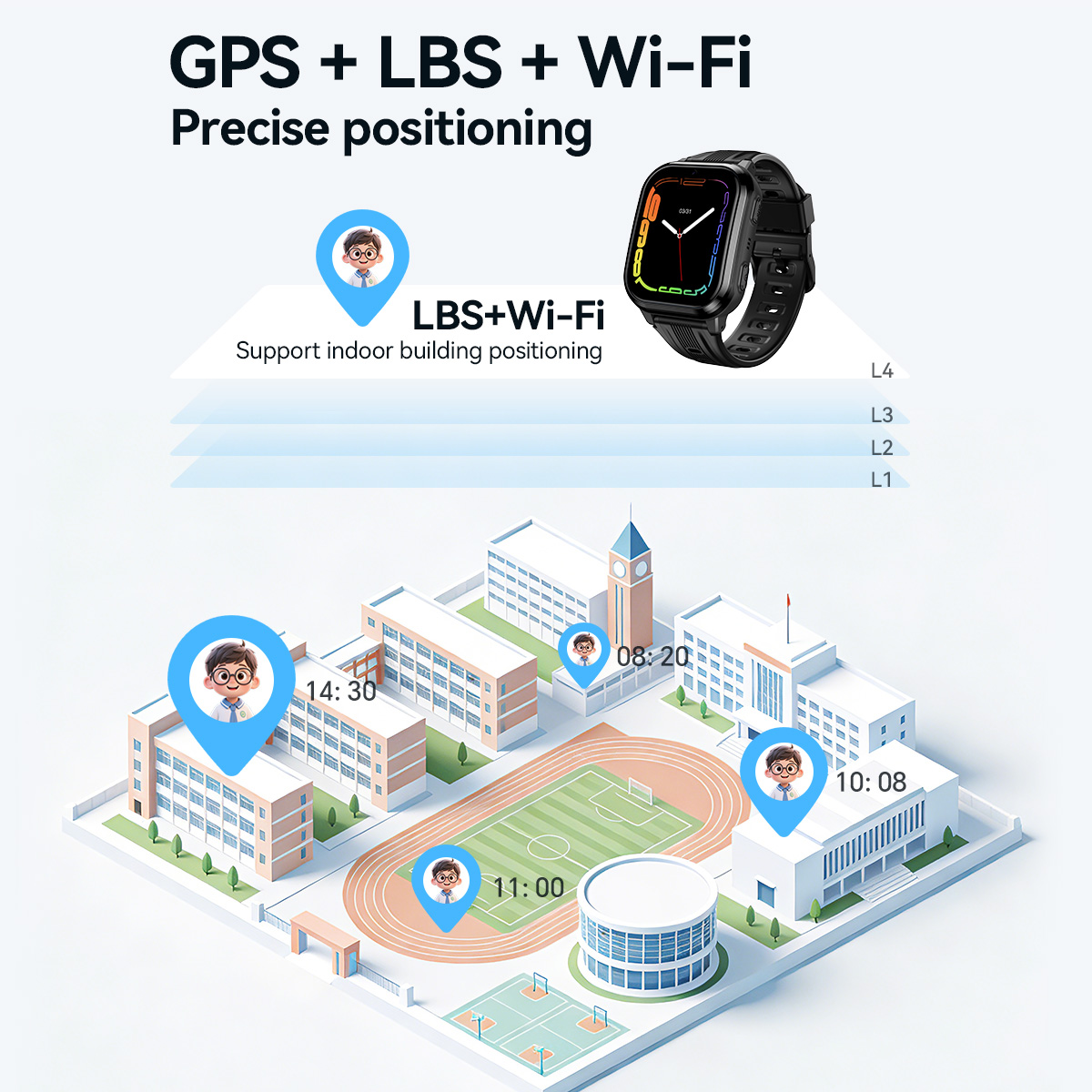 Relógio inteligente infantil H - Smartwatch Watches For Kid Boy With Alarm avaliação e preço