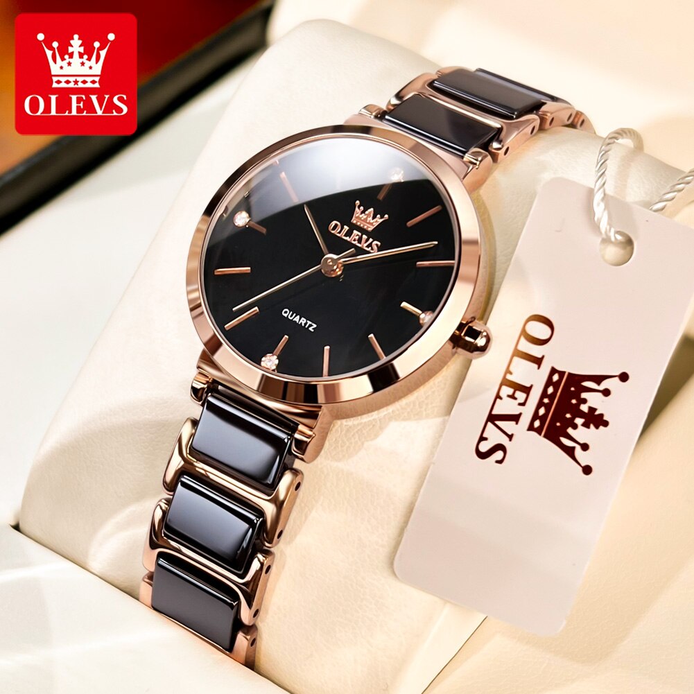 OLEVS-Relógio De Pulso De Quar - Luxury Ceramic Watch avaliação e preço
