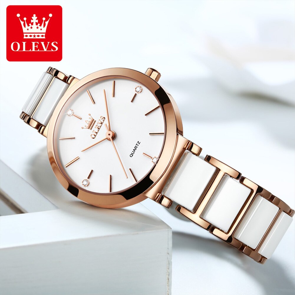 OLEVS-Relógio De Pulso De Quar - Luxury Ceramic Watch avaliação e preço